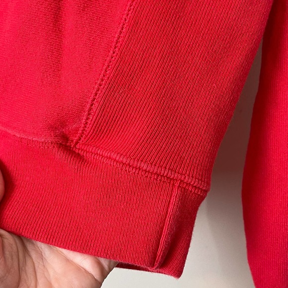 Champion Red Crewneck Reverse Weave Sweatshirt Pullover Size Small - Picture 5 of 8